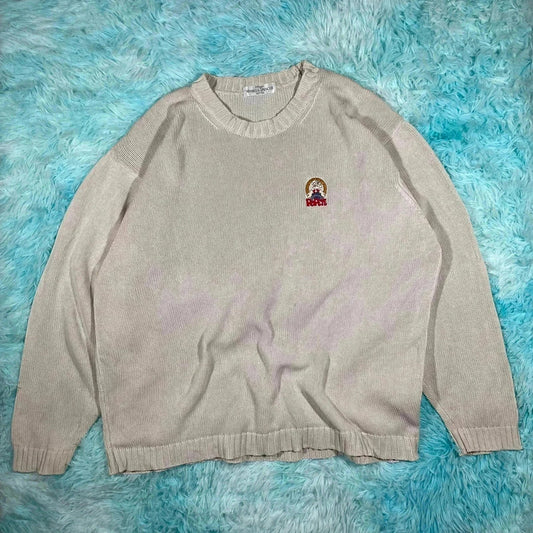 Vintage 90s Cream St Michael Knitted Jumper Popeye - XXL