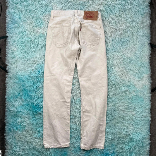 Vintage 90s White Levi’s 501 Jeans Straight Leg - W28 L32