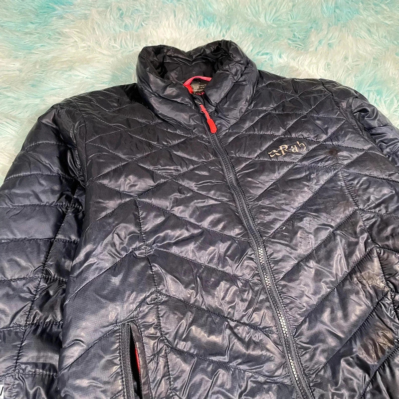 Navy Rab Puffer Jacket Microlight Pertex - Womens Small