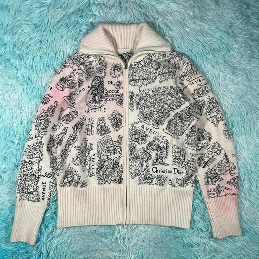 Vintage Christian Dior Alpine Knitted Jumper - Large