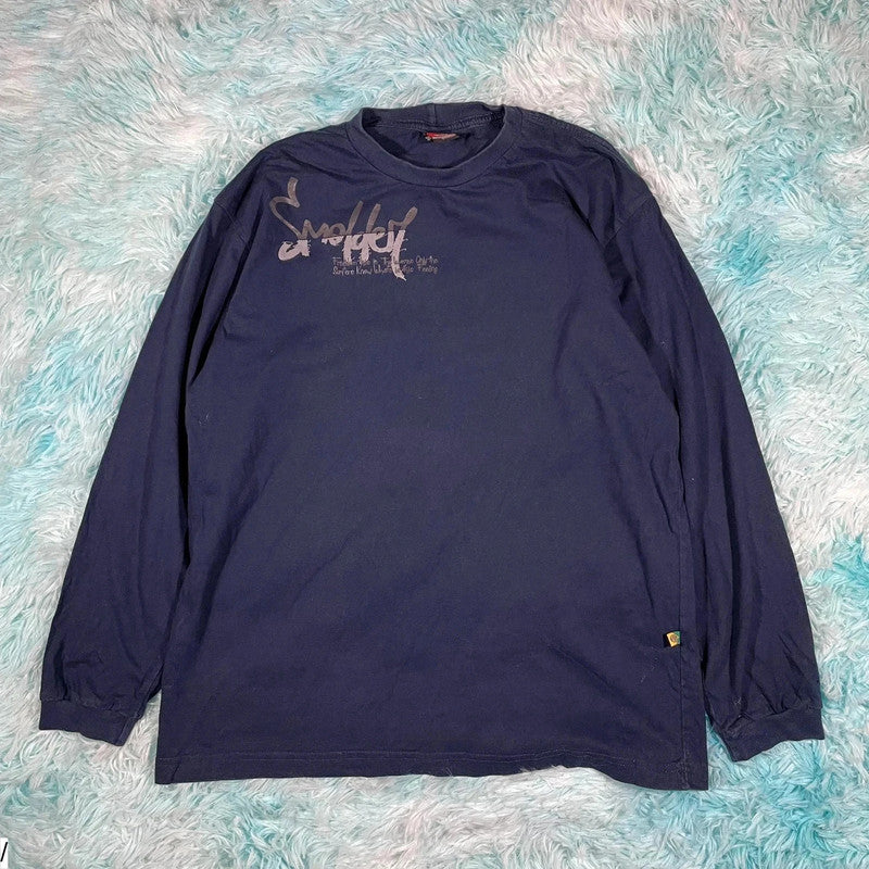 Vintage 00s Navy Smolder Surf Graphic T Shirt - Small