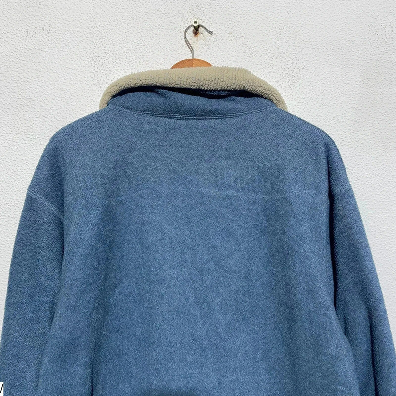 Vintage Blue Sherpa Fleece Jumper - Medium