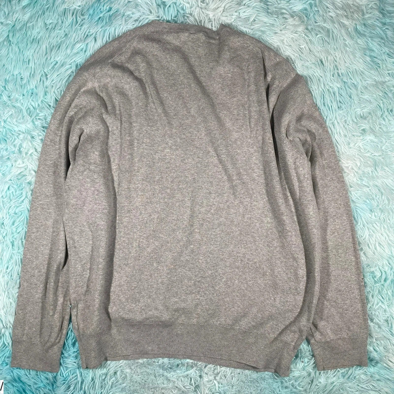Grey Polo Ralph Lauren V Neck Jumper - XL