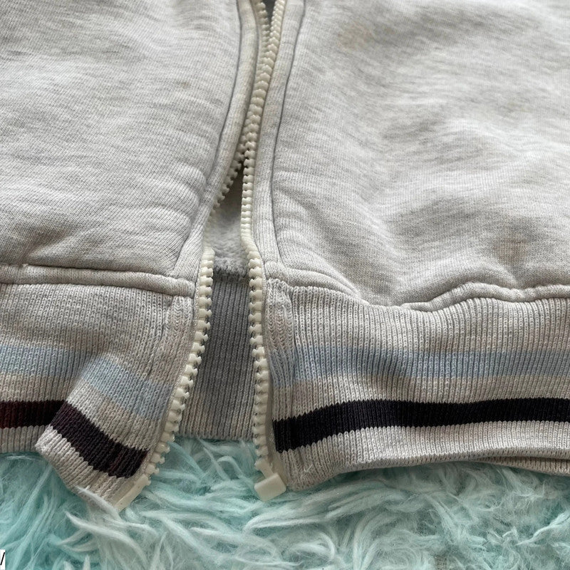 Vintage 90s Grey & Navy Nike Hoodie Full Zip - XS
