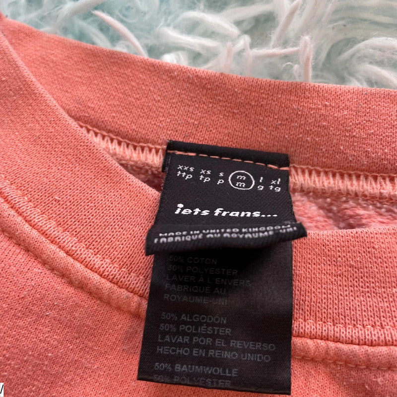 Peach Orange iets frans Sweatshirt Urban Outfitters - Medium