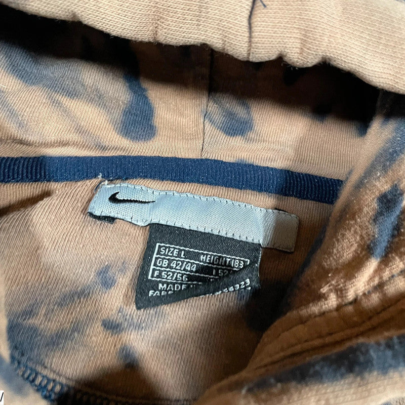 Vintage 00s Bleach-Dyed Nike Hoodie - Large
