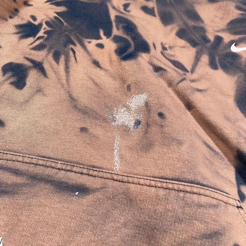 Vintage 00s Bleach-Dyed Nike Hoodie - Large