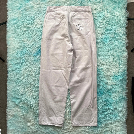White Yardsale Skate Trousers - Small