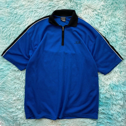 Vintage Blue Oakley Software Polo Shirt - XL