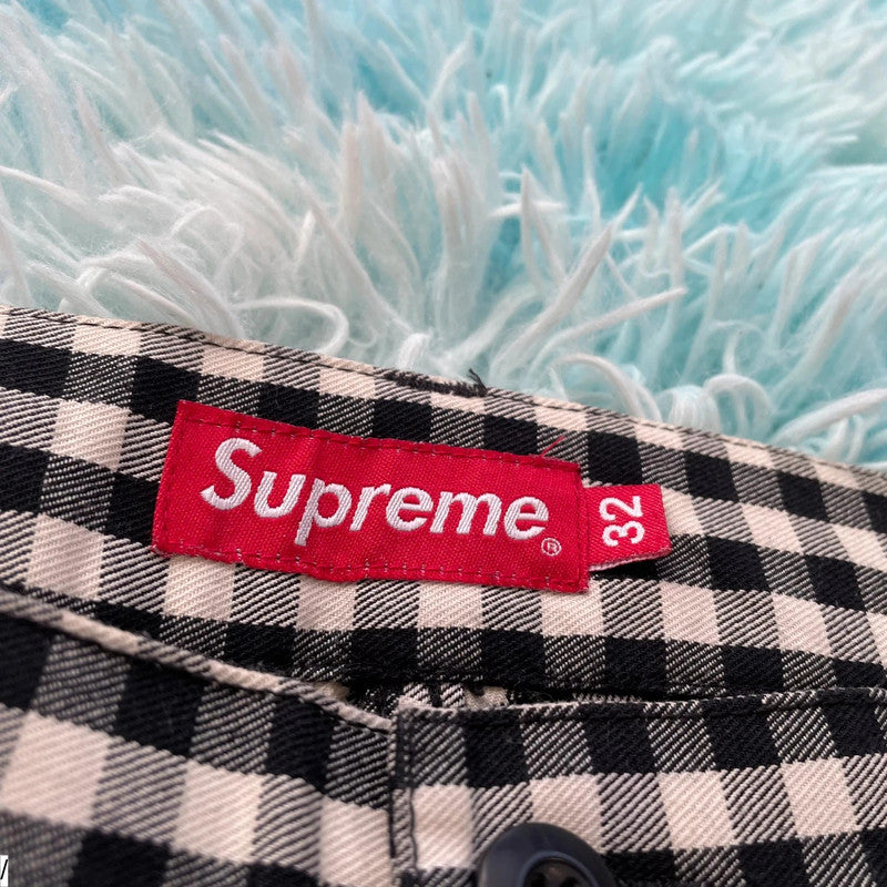 Black & White Supreme Gingham Flight Pants - 32W