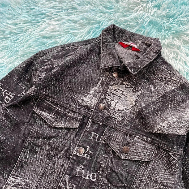 Grey Supreme Archive Denim Trucker Jacket - Small