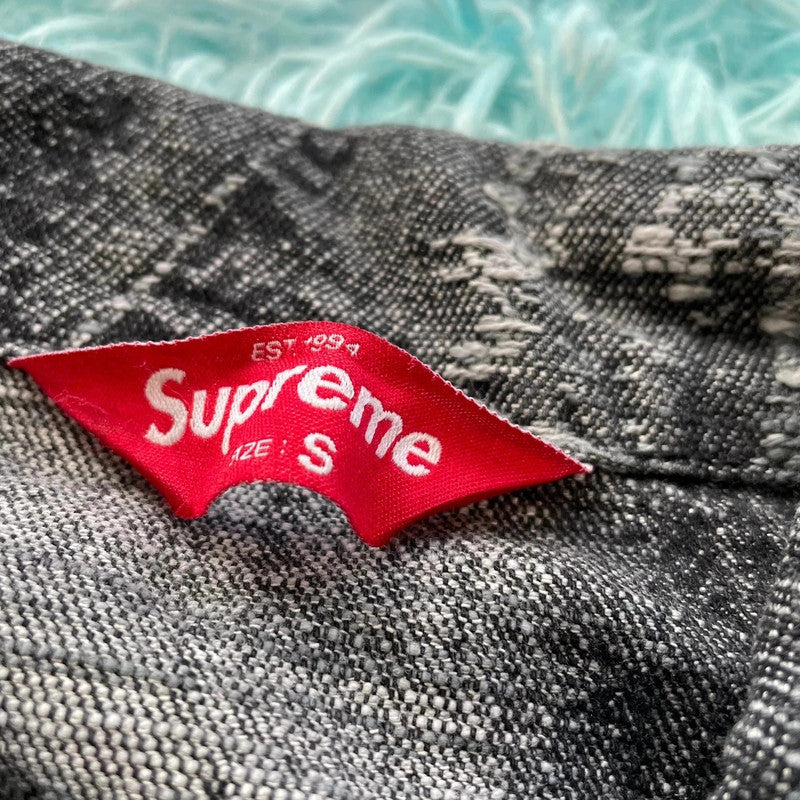 Grey Supreme Archive Denim Trucker Jacket - Small