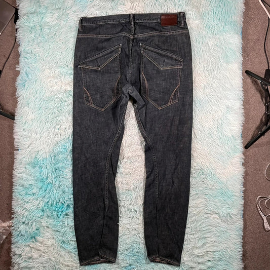 Navy AllSaints Jeans Tapered - W36