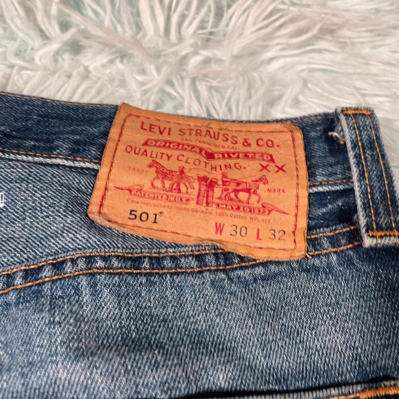 Blue Levi’s Jeans 501 Straight Leg - 30W 32L