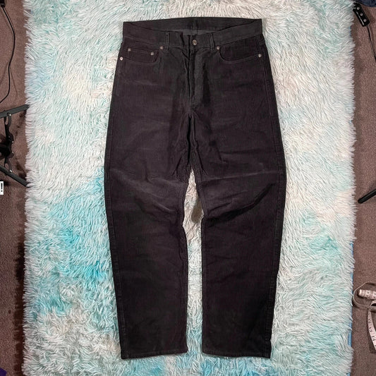 Black Arket Corduroy Trousers Wide Leg - 34W 32L