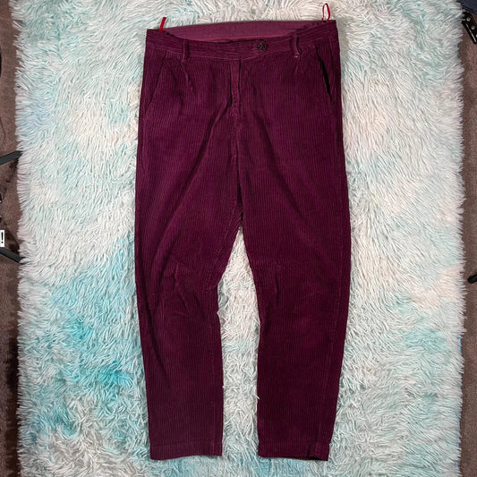 Purple Massimo Alba Velvet Trousers - 34W 32L