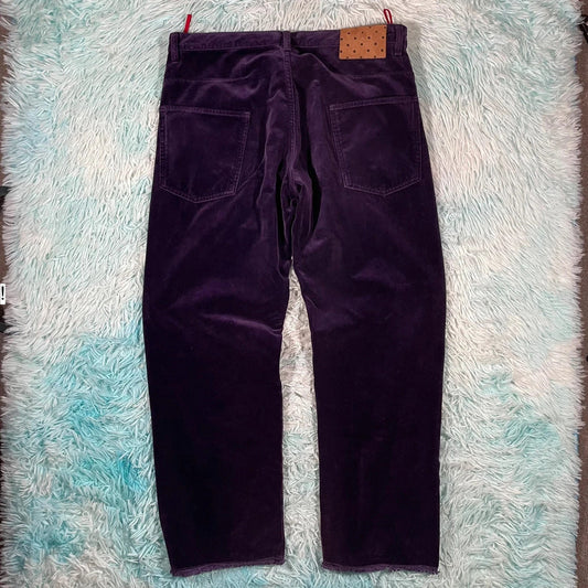 Purple Massimo Alba Velvet Trousers - 34W 32L