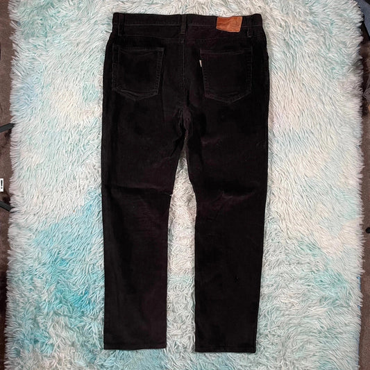 Vintage Black Shipley & Halmos Corduory Trousers - W34 L32