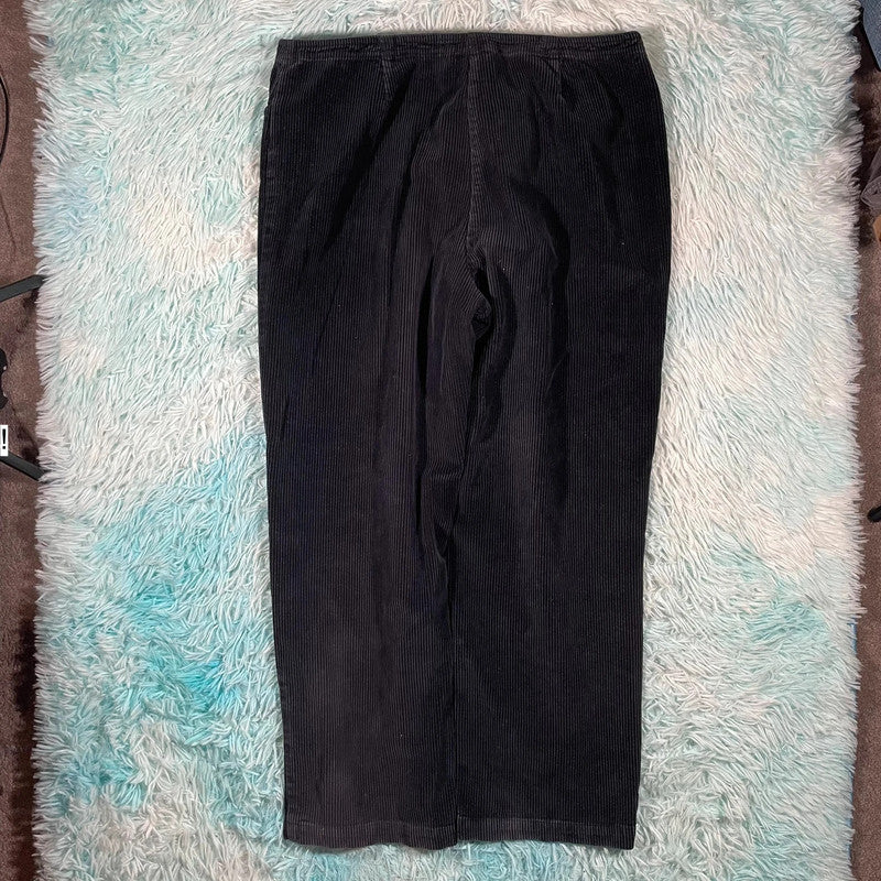 Black Orvis Corduroy Trousers - Size 14