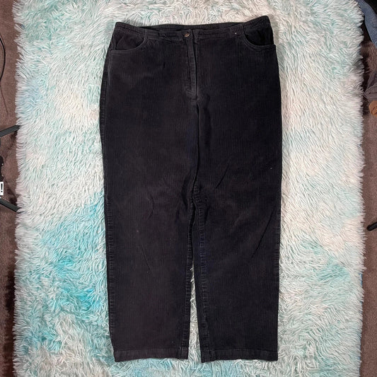Black Orvis Corduroy Trousers - Size 14