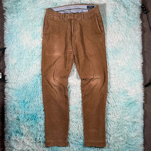 Brown Polo Ralph Lauren Corduroy Trousers - 30W 34L