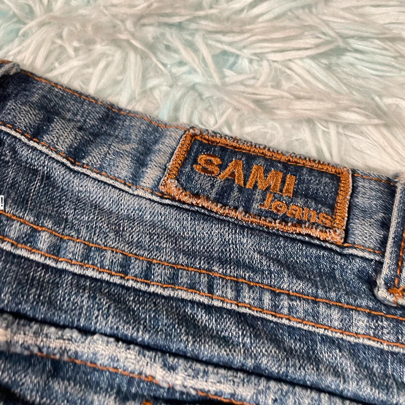 Vintage Y2K Distressed Jeans Striaght Slim Leg - W36 L32