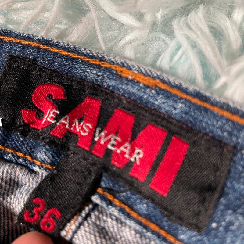 Vintage Y2K Distressed Jeans Striaght Slim Leg - W36 L32