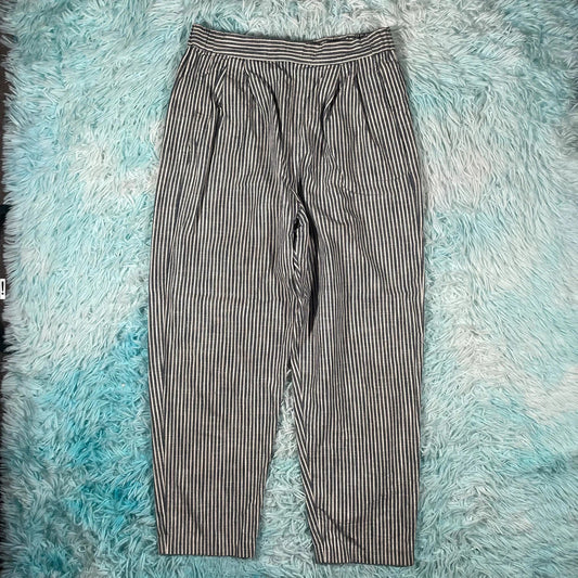 Blue & White Striped Masscob Trousers - Size 8