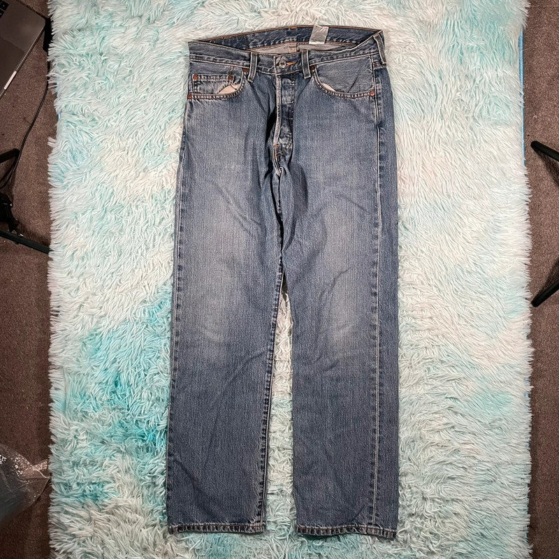 Vintage Blue Levi’s 501 Jeans Straight Leg - W33 L32