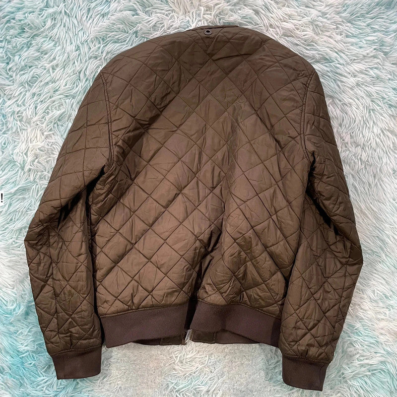 Khaki Barbour Quilted Jacket - Medium