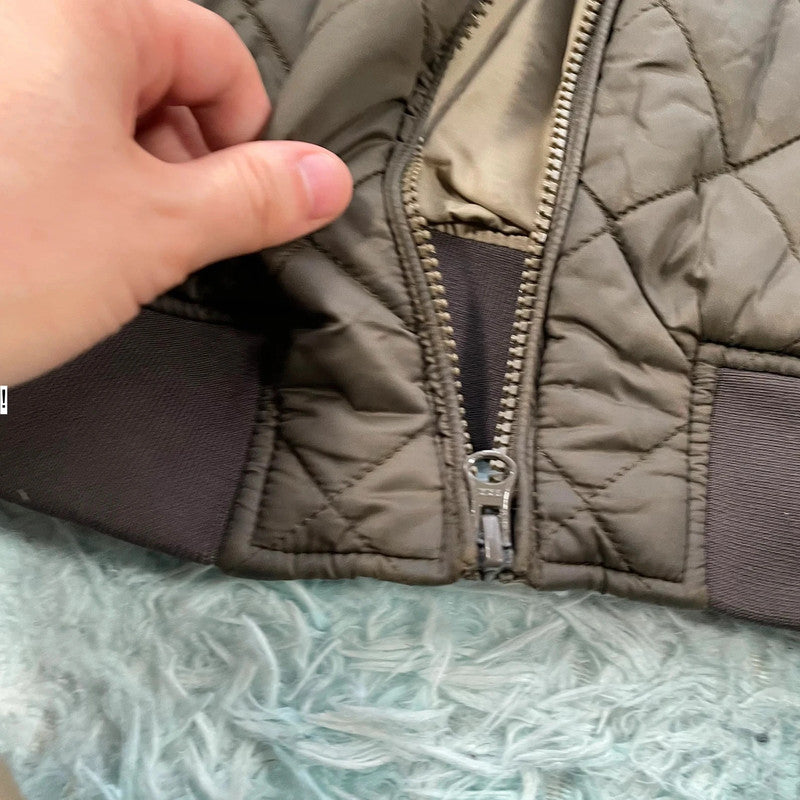 Khaki Barbour Quilted Jacket - Medium