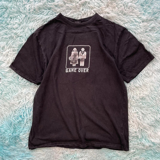 Vintage 00s Black Comedy Print T Shirt - XL