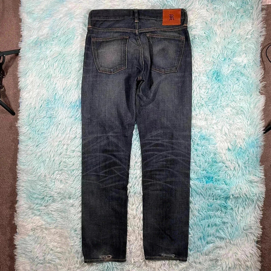Navy Polo Ralph Lauren Rugby Jeans Selvedge - 30W 30L
