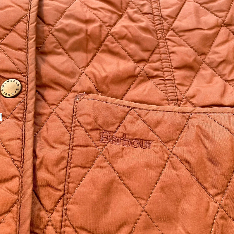 Burnt Orange Barbour Quilted Gilet Jacket - Size 14