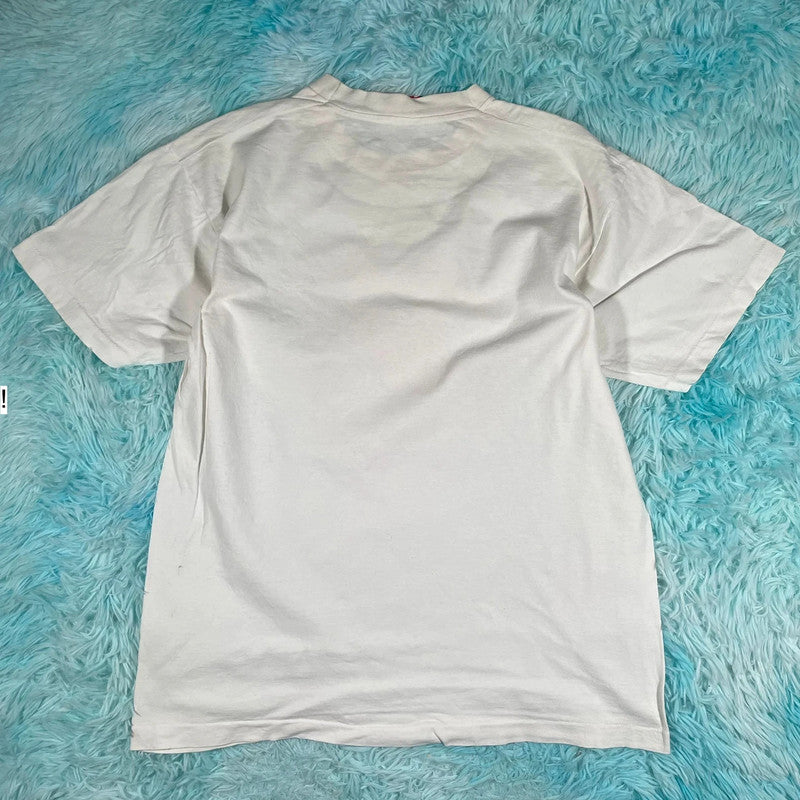 Vintage 90s White California Raisins Band T Shirt - Large