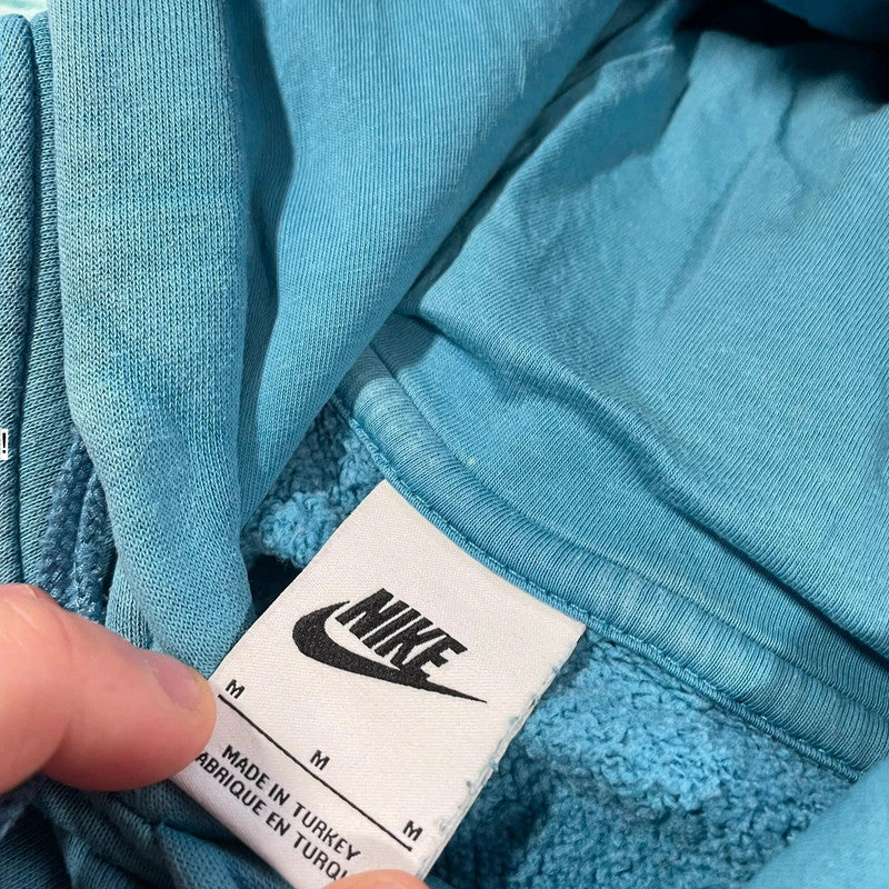 Blue Nike Hoodie Plain - Medium