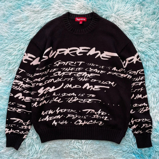Black Supreme Futura Knitted Jumper - Small