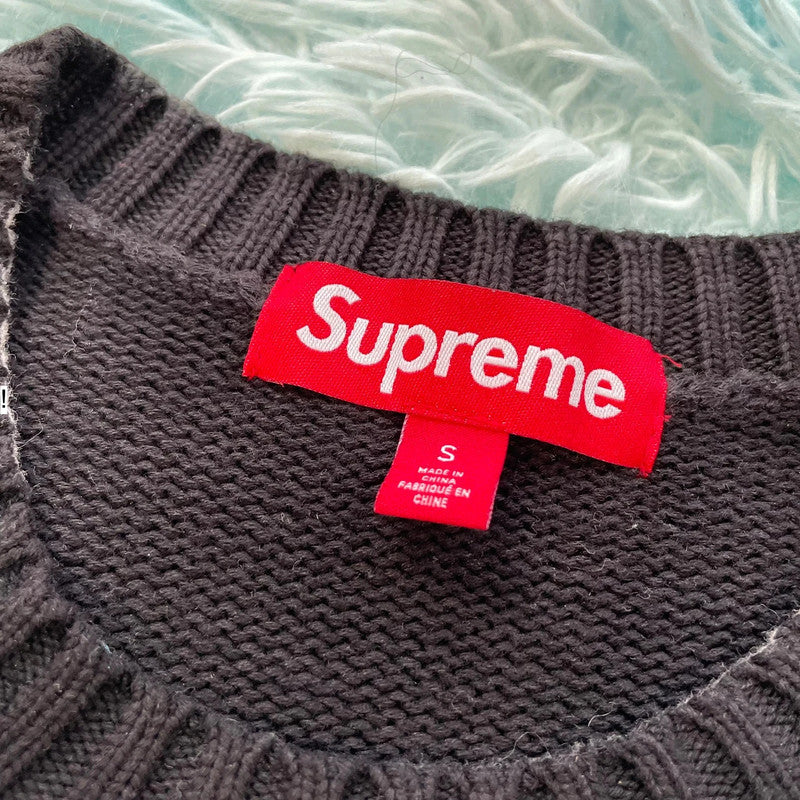 Black Supreme Futura Knitted Jumper - Small