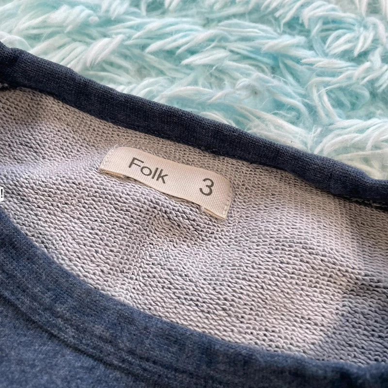 Navy Folk Sweatshirt - Medium