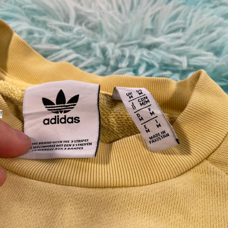 Yellow Adidas Sweatshirt - Medium