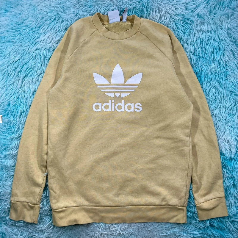 Yellow Adidas Sweatshirt - Medium