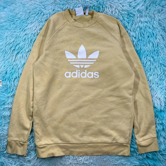 Yellow Adidas Sweatshirt - Medium
