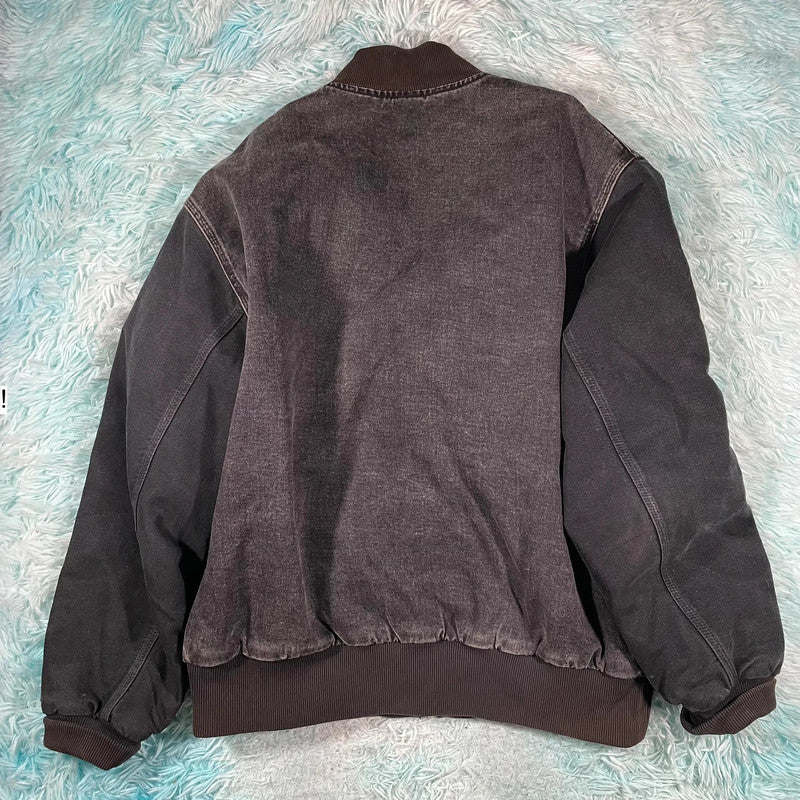 Black Carhartt Varsity Bomber Jacket - XL