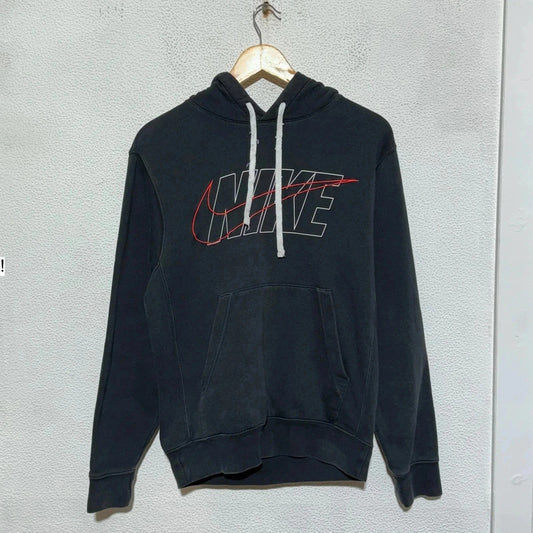 Black Nike Club Hoodie Spellout - XS