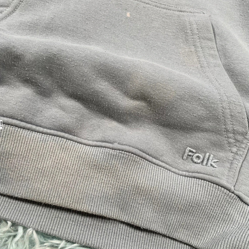 Light Blue Folk Hoodie - large