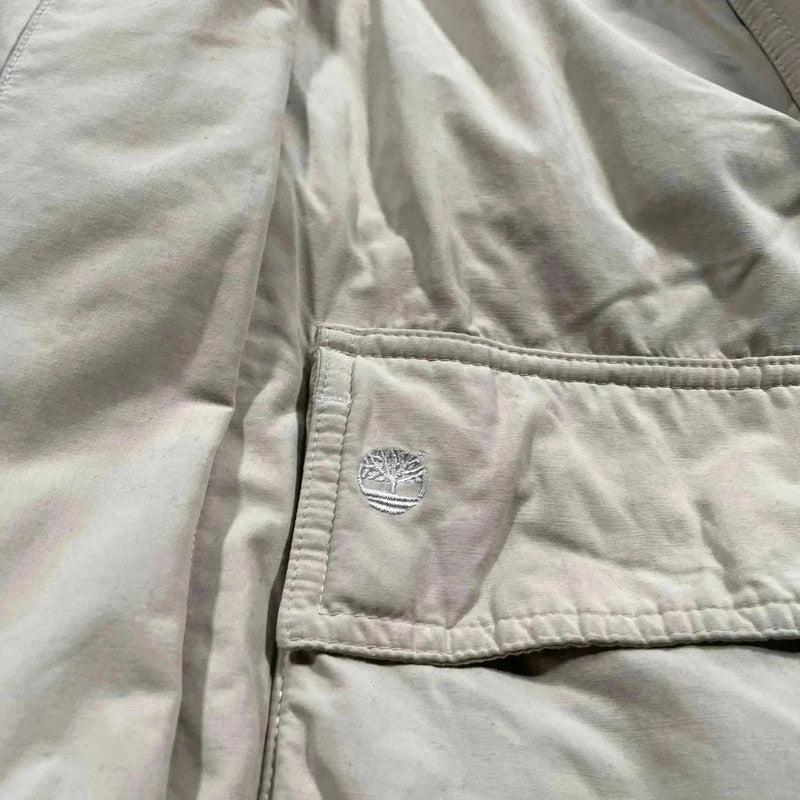 Cream White Timberland Parka Coat Jacket Down Filled - Large
