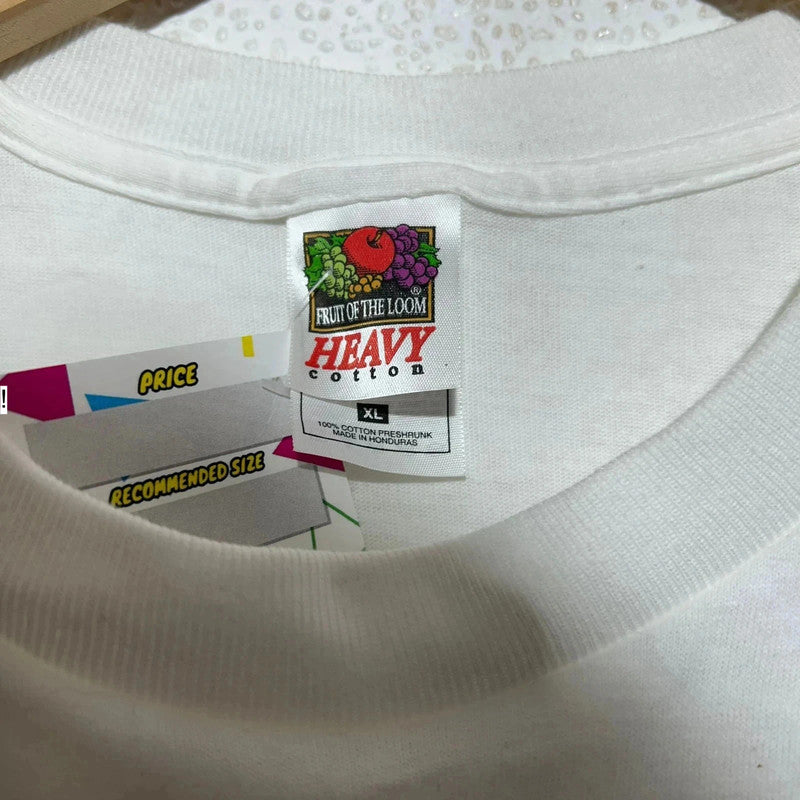 Vintage 90s White Graphic T Shirt - XL