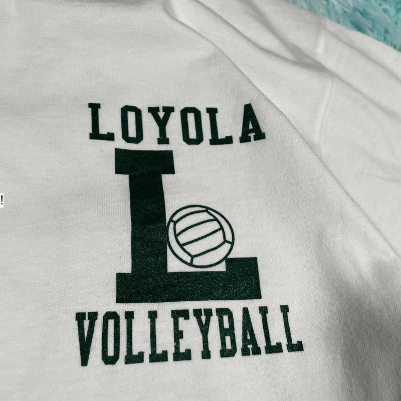 Vintage 90s White Loyola Volleyball Graphic T Shirt - XL