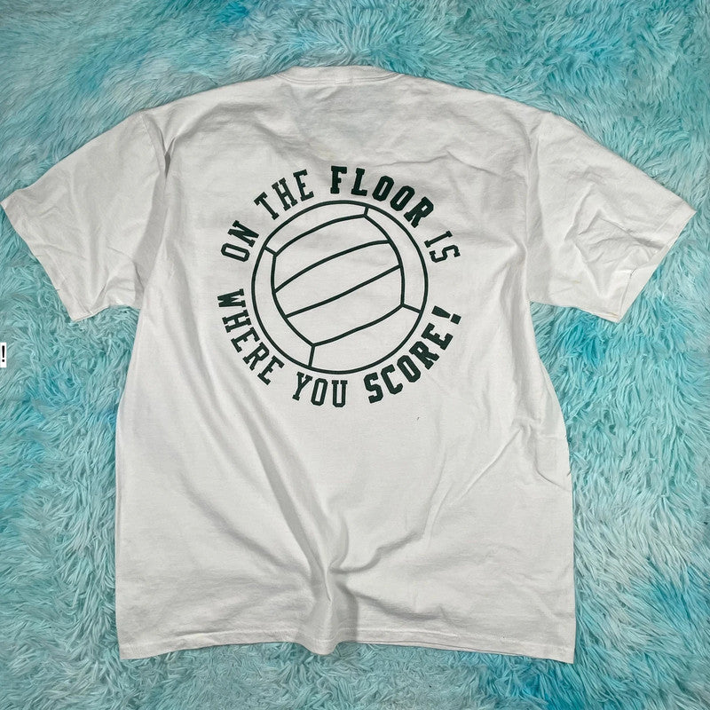 Vintage 90s White Loyola Volleyball Graphic T Shirt - XL