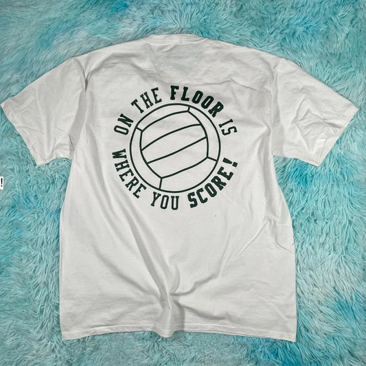 Vintage 90s White Loyola Volleyball Graphic T Shirt - XL